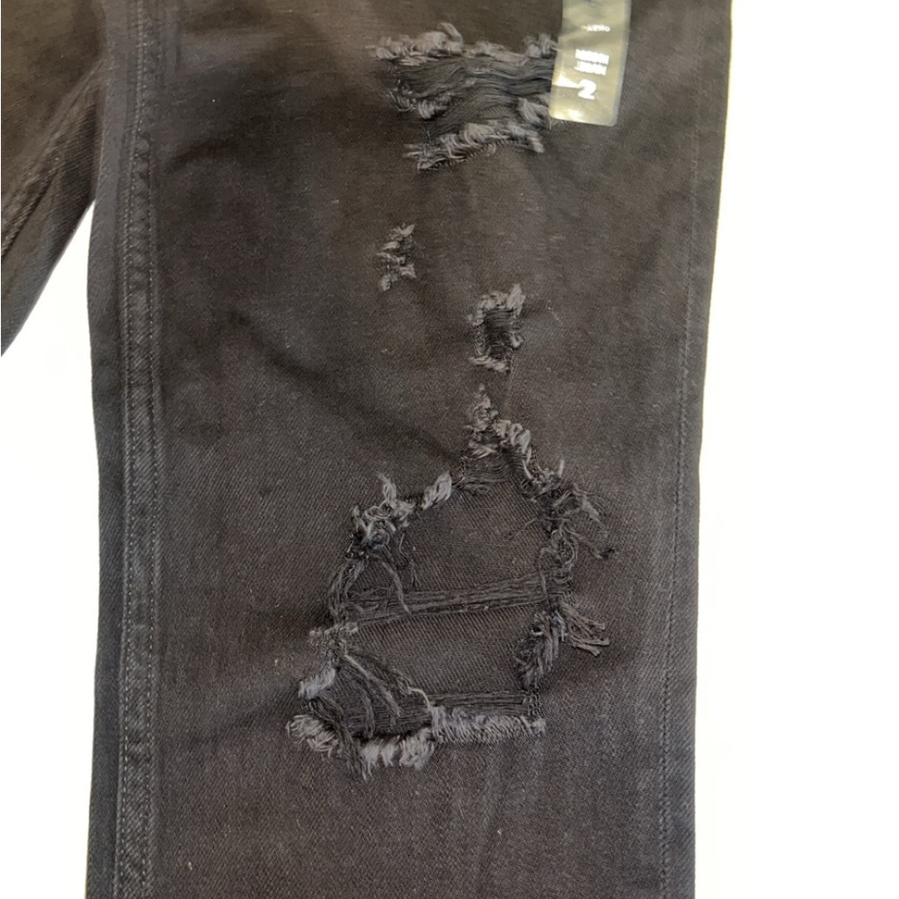 Black Distressed Women's Jeans - Picture 4 of 7